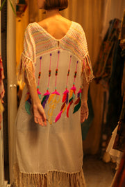 EMBROIDERED KAFTAN DRESS PHOEBIN - sustainably made MOMO NEW YORK sustainable clothing, bestseller slow fashion