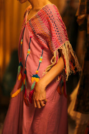EMBROIDERED KAFTAN DRESS PHOEBIN - sustainably made MOMO NEW YORK sustainable clothing, bestseller slow fashion