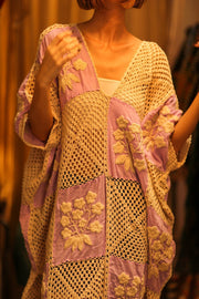 EMBROIDERED KAFTAN DRESS PHOEBIN - sustainably made MOMO NEW YORK sustainable clothing, bestseller slow fashion
