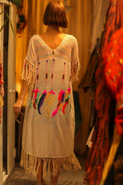 EMBROIDERED KAFTAN DRESS PHOEBIN - sustainably made MOMO NEW YORK sustainable clothing, bestseller slow fashion