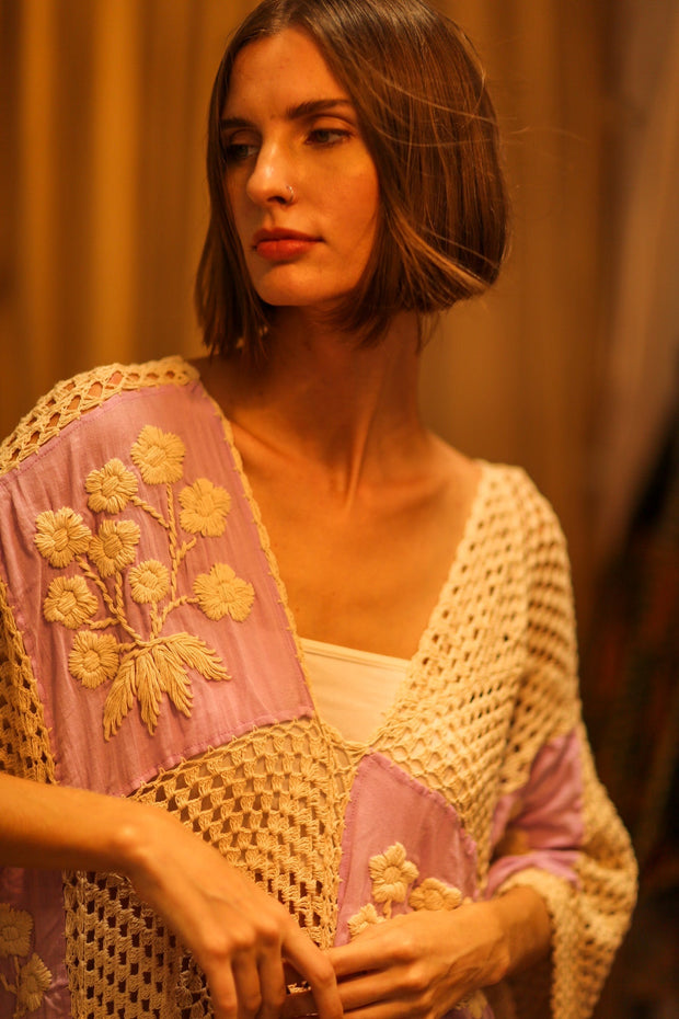 EMBROIDERED KAFTAN DRESS PHOEBIN - sustainably made MOMO NEW YORK sustainable clothing, bestseller slow fashion