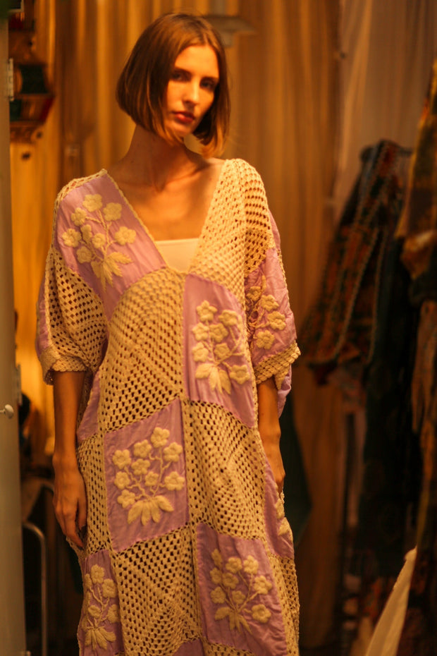 EMBROIDERED KAFTAN DRESS PHOEBIN - sustainably made MOMO NEW YORK sustainable clothing, bestseller slow fashion