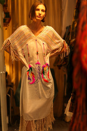 EMBROIDERED KAFTAN DRESS PHOEBIN - sustainably made MOMO NEW YORK sustainable clothing, bestseller slow fashion