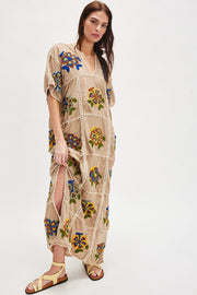 EMBROIDERED KAFTAN JOSIN - sustainably made MOMO NEW YORK sustainable clothing, bestseller slow fashion