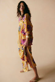 EMBROIDERED KAFTAN JOSIN - sustainably made MOMO NEW YORK sustainable clothing, bestseller slow fashion