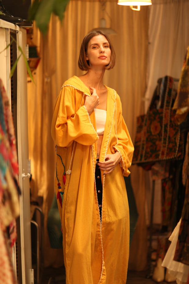 EMBROIDERED KIMONO DREAM GIRL LUCKY - sustainably made MOMO NEW YORK sustainable clothing, kimono slow fashion