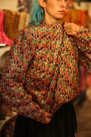 EMBROIDERED SILK BOMBER JACKET LEROY - sustainably made MOMO NEW YORK sustainable clothing, bestseller slow fashion