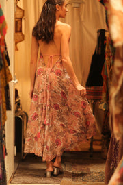 EMBROIDERED SILK DRESS HANNAH - sustainably made MOMO NEW YORK sustainable clothing, dress slow fashion