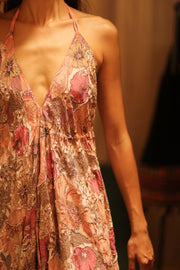 EMBROIDERED SILK DRESS HANNAH - sustainably made MOMO NEW YORK sustainable clothing, dress slow fashion