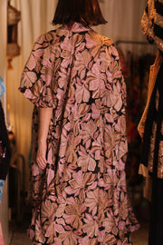 EMBROIDERED SILK NOVELTY KIMONO BEAMS - sustainably made MOMO NEW YORK sustainable clothing, Kimono slow fashion