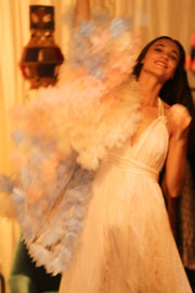 FEATHER FRILL KIMONO MARILYN - sustainably made MOMO NEW YORK sustainable clothing, coatandjacket slow fashion