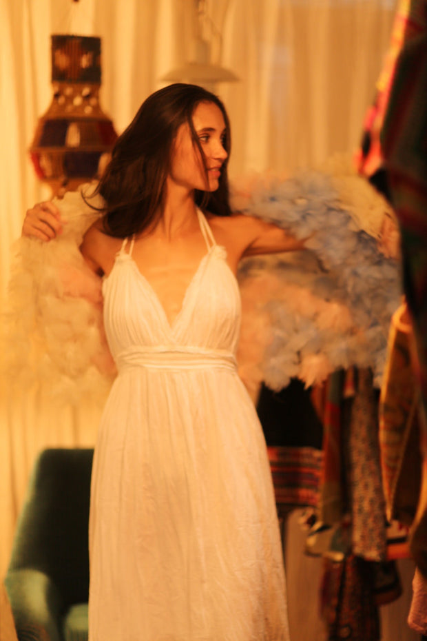 FEATHER FRILL KIMONO MARILYN - sustainably made MOMO NEW YORK sustainable clothing, coatandjacket slow fashion