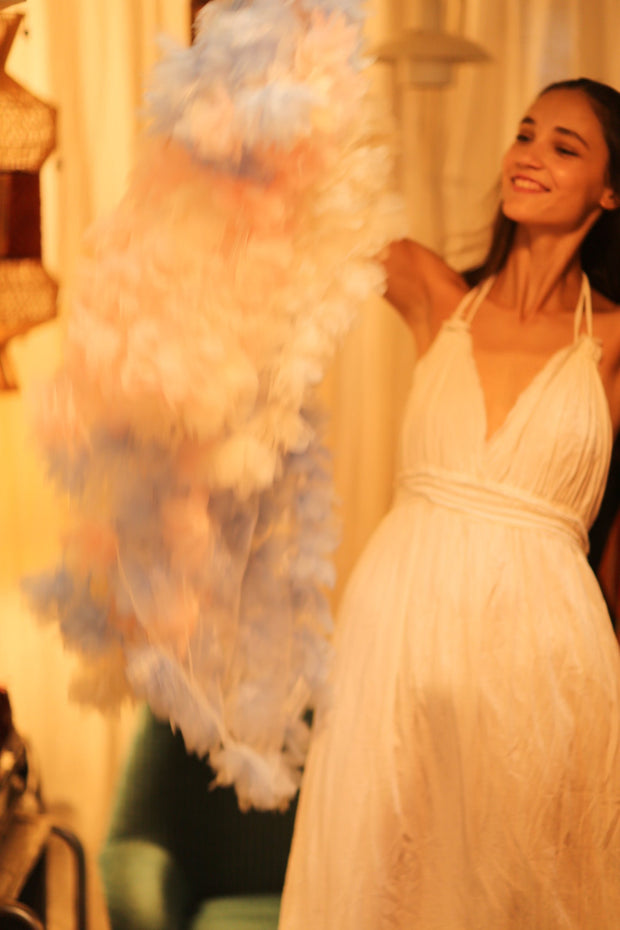 FEATHER FRILL KIMONO MARILYN - sustainably made MOMO NEW YORK sustainable clothing, coatandjacket slow fashion