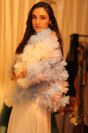 FEATHER FRILL KIMONO MARILYN - sustainably made MOMO NEW YORK sustainable clothing, coatandjacket slow fashion