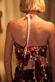 FLORA EMBROIDERED TOP - sustainably made MOMO NEW YORK sustainable clothing, Bohemian Lace Top slow fashion