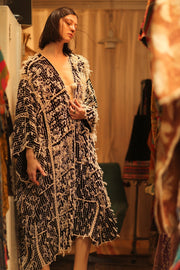 FRINGE KIMONO MATRIXA - sustainably made MOMO NEW YORK sustainable clothing, kimono slow fashion