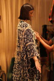 FRINGE KIMONO MATRIXA - sustainably made MOMO NEW YORK sustainable clothing, kimono slow fashion