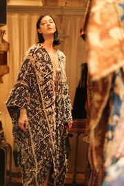 FRINGE KIMONO MATRIXA - sustainably made MOMO NEW YORK sustainable clothing, kimono slow fashion