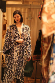 FRINGE KIMONO MATRIXA - sustainably made MOMO NEW YORK sustainable clothing, kimono slow fashion