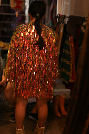 GLITTER SEQUIN KIMONO NIA - sustainably made MOMO NEW YORK sustainable clothing, bestseller slow fashion