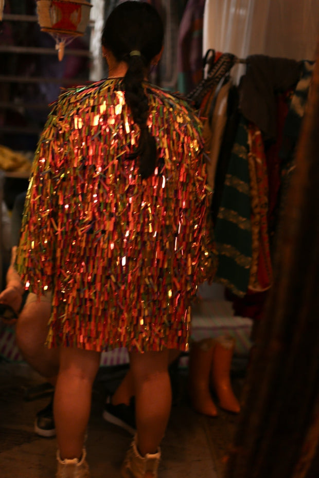 GLITTER SEQUIN KIMONO NIA - sustainably made MOMO NEW YORK sustainable clothing, bestseller slow fashion