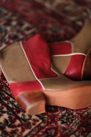 GOLD RED WESTERN BOOTS GUSTAV - sustainably made MOMO NEW YORK sustainable clothing, boots slow fashion