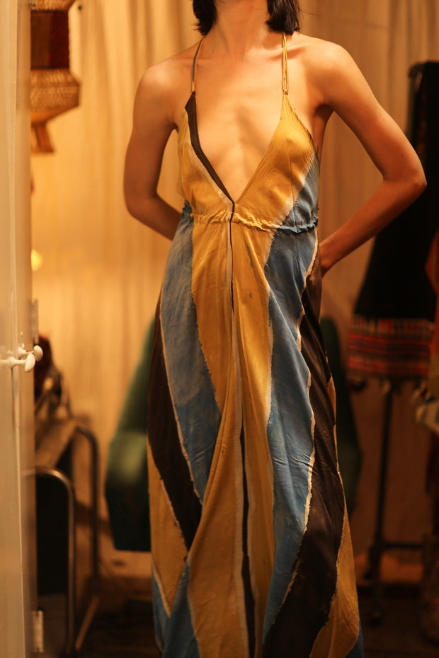 HAND BLOCK PRINT MAGIC DRESS HANNAH SOHO EDIT - sustainably made MOMO NEW YORK sustainable clothing, dress slow fashion