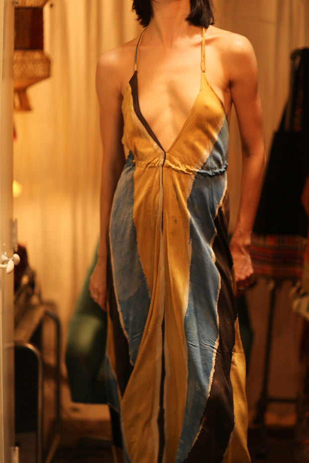 HAND BLOCK PRINT MAGIC DRESS HANNAH SOHO EDIT - sustainably made MOMO NEW YORK sustainable clothing, dress slow fashion