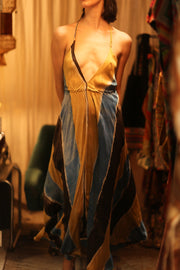 HAND BLOCK PRINT MAGIC DRESS HANNAH SOHO EDIT - sustainably made MOMO NEW YORK sustainable clothing, dress slow fashion