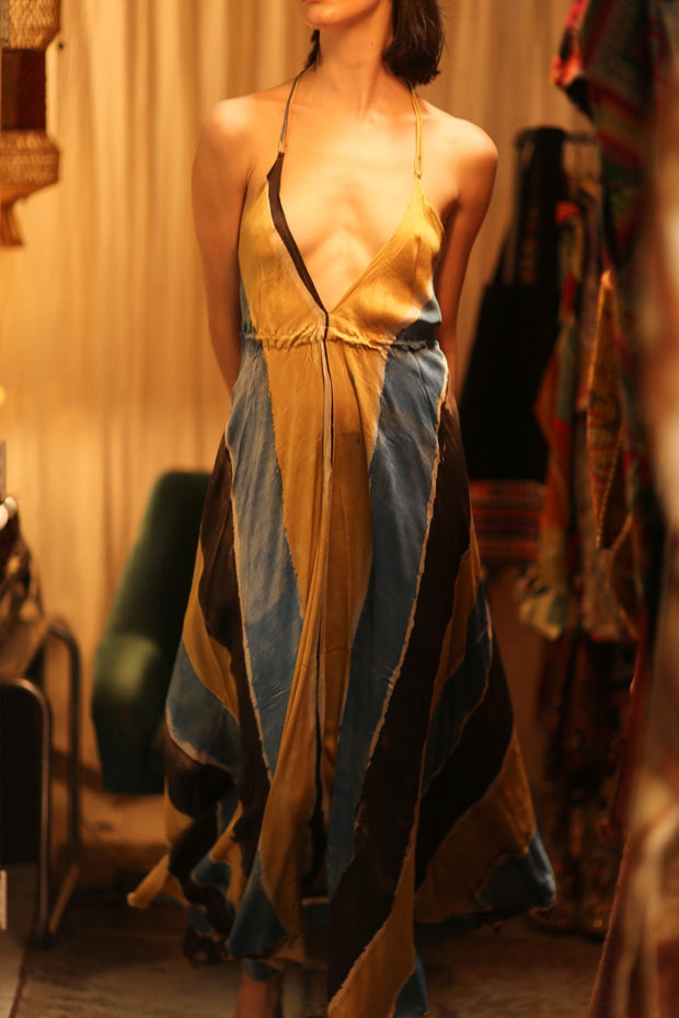 HAND BLOCK PRINT MAGIC DRESS HANNAH SOHO EDIT - sustainably made MOMO NEW YORK sustainable clothing, dress slow fashion