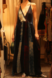 HAND BLOCK PRINT SILK DRESS LILY - sustainably made MOMO NEW YORK sustainable clothing, dress slow fashion