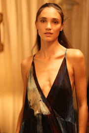 HAND BLOCK PRINT SILK DRESS LILY - sustainably made MOMO NEW YORK sustainable clothing, dress slow fashion