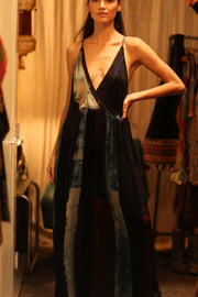 HAND BLOCK PRINT SILK DRESS LILY - sustainably made MOMO NEW YORK sustainable clothing, dress slow fashion