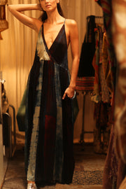 HAND BLOCK PRINT SILK DRESS LILY - sustainably made MOMO NEW YORK sustainable clothing, dress slow fashion