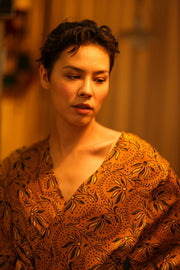 HAND BLOCK PRINT SILK WING KIMONO PINA - sustainably made MOMO NEW YORK sustainable clothing, bestseller slow fashion