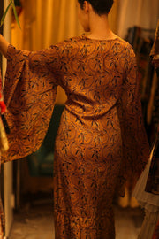 HAND BLOCK PRINT SILK WING KIMONO PINA - sustainably made MOMO NEW YORK sustainable clothing, bestseller slow fashion