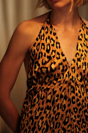 HANNAH SILK DRESS LEO - sustainably made MOMO NEW YORK sustainable clothing, Boho Chic Dress slow fashion