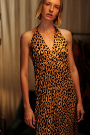 HANNAH SILK DRESS LEO - sustainably made MOMO NEW YORK sustainable clothing, Boho Chic Dress slow fashion