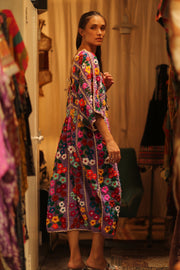 HEAVY EMBROIDERED KAFTAN ANTHARA - sustainably made MOMO NEW YORK sustainable clothing, dresskaftan slow fashion