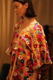 HEAVY EMBROIDERED KAFTAN ANTHARA - sustainably made MOMO NEW YORK sustainable clothing, dresskaftan slow fashion