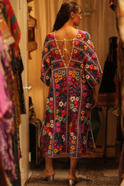 HEAVY EMBROIDERED KAFTAN ANTHARA - sustainably made MOMO NEW YORK sustainable clothing, dresskaftan slow fashion