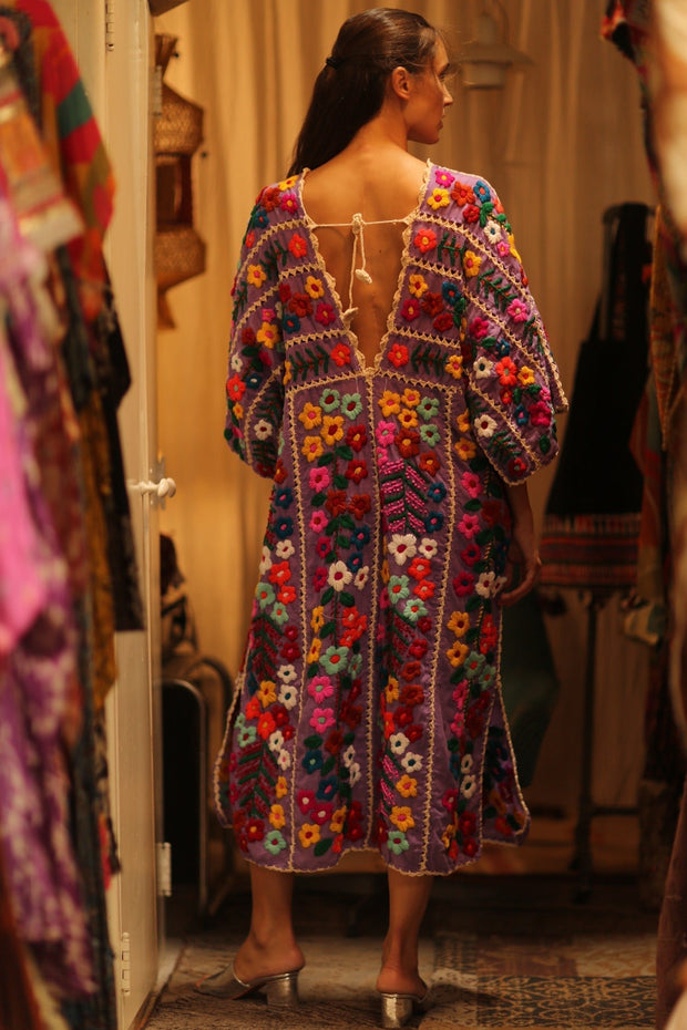 HEAVY EMBROIDERED KAFTAN ANTHARA - sustainably made MOMO NEW YORK sustainable clothing, dresskaftan slow fashion