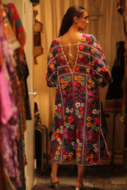 HEAVY EMBROIDERED KAFTAN ANTHARA - sustainably made MOMO NEW YORK sustainable clothing, dresskaftan slow fashion