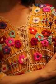 HEAVY EMBROIDERED KAFTAN ANTHARA - sustainably made MOMO NEW YORK sustainable clothing, dresskaftan slow fashion