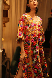 HEAVY EMBROIDERED KAFTAN ANTHARA - sustainably made MOMO NEW YORK sustainable clothing, dresskaftan slow fashion