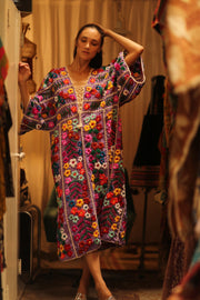 HEAVY EMBROIDERED KAFTAN ANTHARA - sustainably made MOMO NEW YORK sustainable clothing, dresskaftan slow fashion