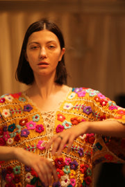 HEAVY EMBROIDERED KAFTAN ANTHARA - sustainably made MOMO NEW YORK sustainable clothing, dresskaftan slow fashion