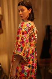 HEAVY EMBROIDERED KAFTAN ANTHARA - sustainably made MOMO NEW YORK sustainable clothing, dresskaftan slow fashion