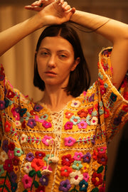 HEAVY EMBROIDERED KAFTAN ANTHARA - sustainably made MOMO NEW YORK sustainable clothing, dresskaftan slow fashion