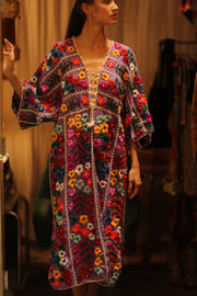 HEAVY EMBROIDERED KAFTAN ANTHARA - sustainably made MOMO NEW YORK sustainable clothing, dresskaftan slow fashion
